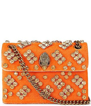 Kurt Geiger London Velvet Mini Kensington Crossbody Bag - Orange | Dillard's