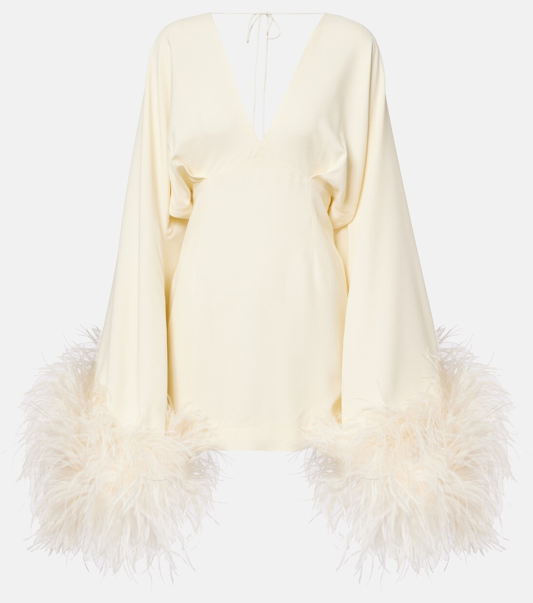 Mini Magnifique feather-trimmed minidress | Mytheresa (US/CA)