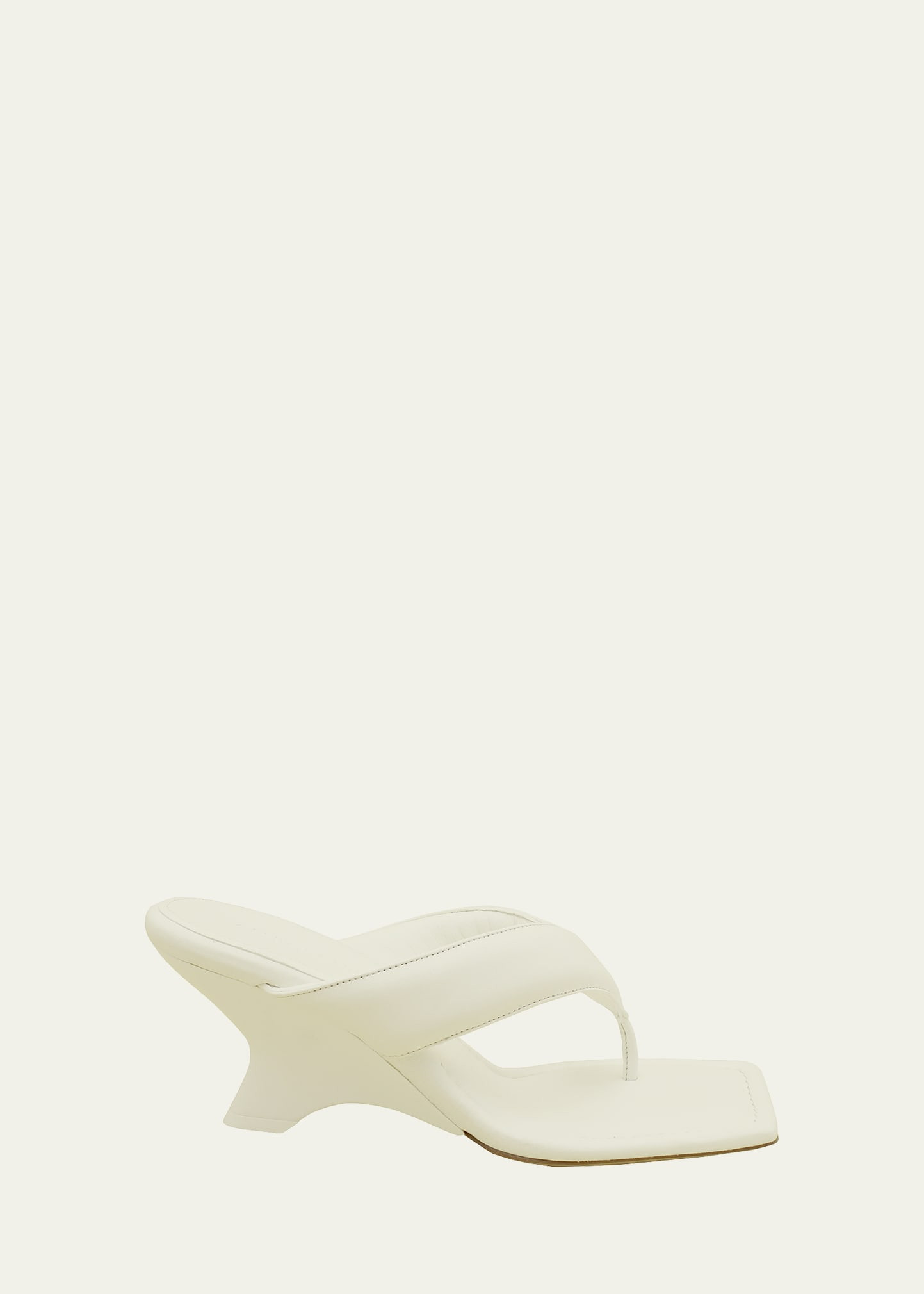 Gia 6 Cantilevered Wedge Square Thong Sandals | Bergdorf Goodman