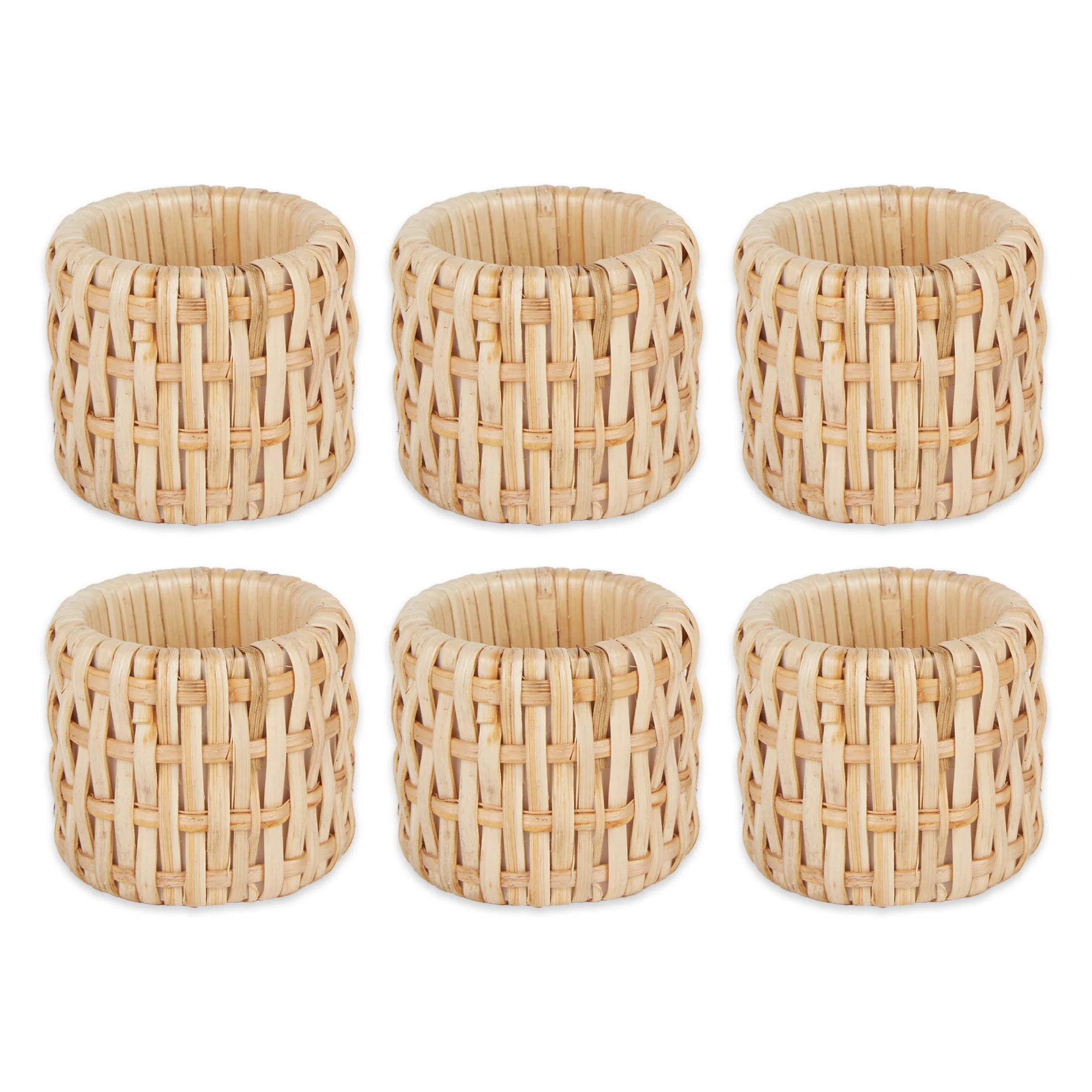 Rattan Porcelain China Napkin Ring (Set of 6) | Wayfair North America