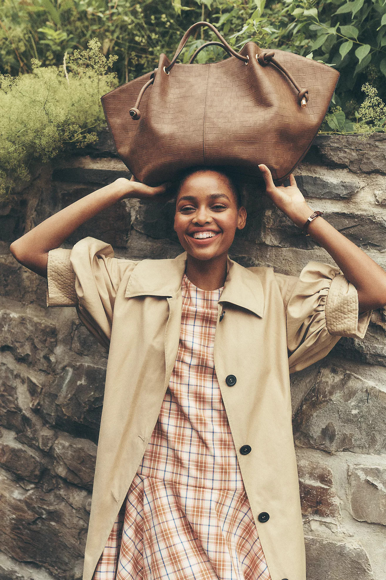Maeve Embossed Croc Tote Bag | Anthropologie (US)