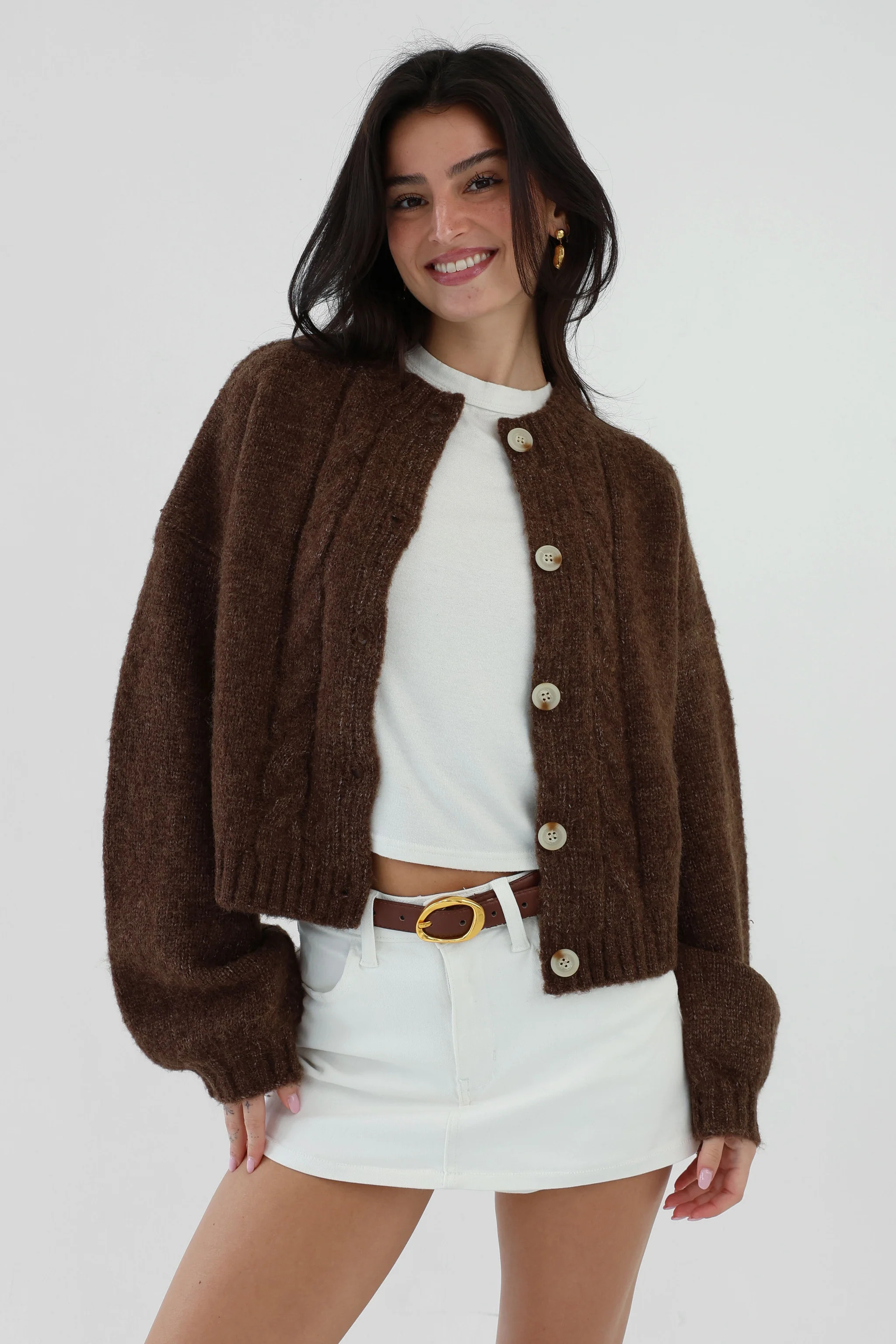 Jenna Cardigan in Brown | Grey Bandit