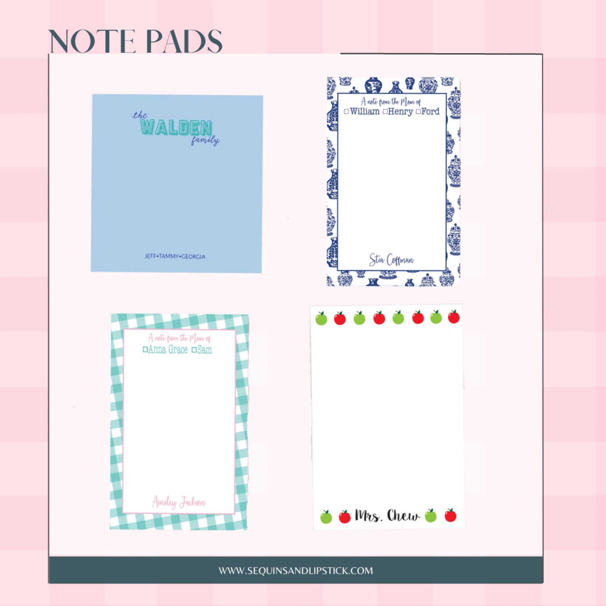 Sequin & Lipstick notepads! Makes a great back to school teacher gift or a place to write lunchbox notes to the kids! 

#LTKFind #LTKBacktoSchool #LTKkids