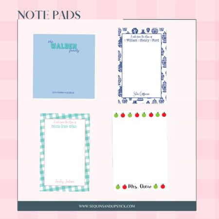 Sequin & Lipstick notepads! Makes a great back to school teacher gift or a place to write lunchbox notes to the kids! 

#LTKFind #LTKBacktoSchool #LTKkids