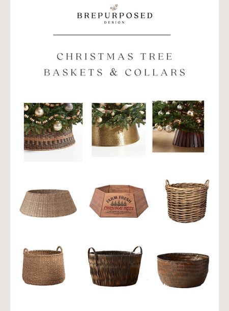 Beautiful tree collars and big enough baskets to fit your Christmas tree! 

#LTKHoliday #LTKhome #LTKSeasonal