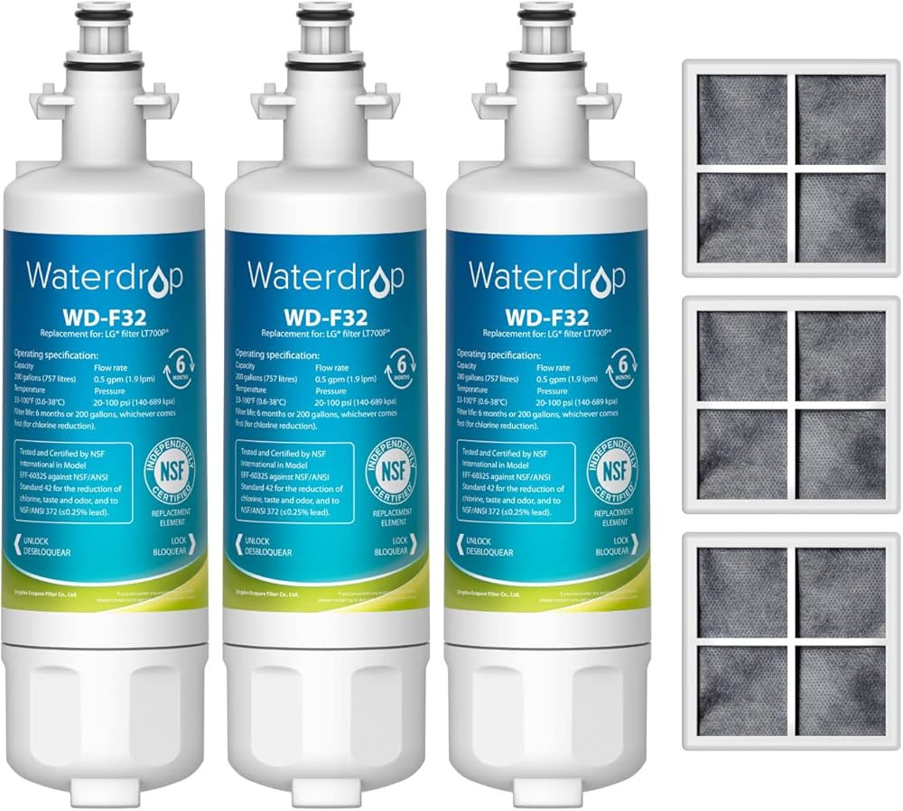 Waterdrop ADQ36006101 Replacement for LG® LT700P® Refrigerator Water Filter, Kenmore® 9690, 46... | Amazon (US)