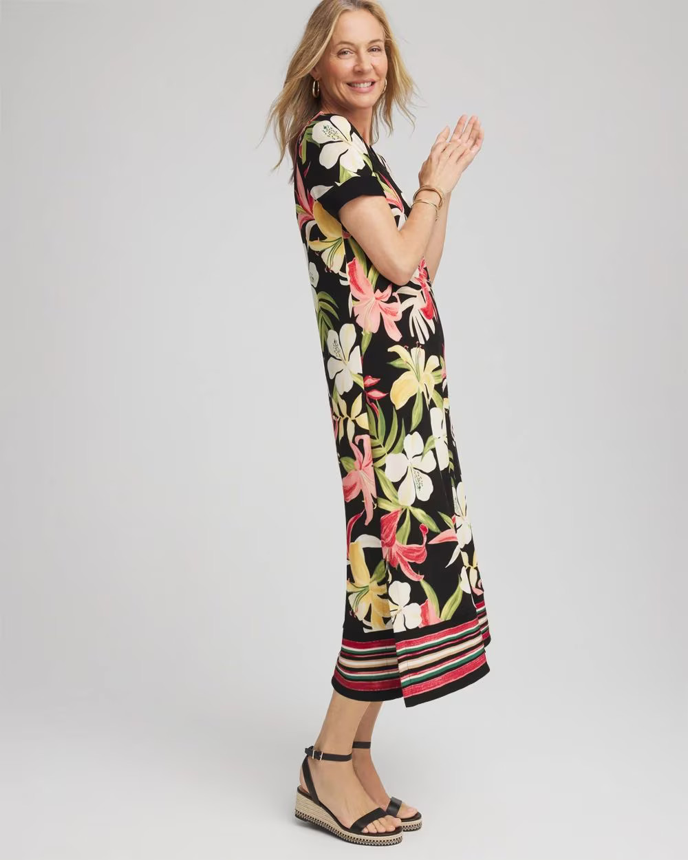 Travelers™ Tropical-Lily Print Dress | Chico's