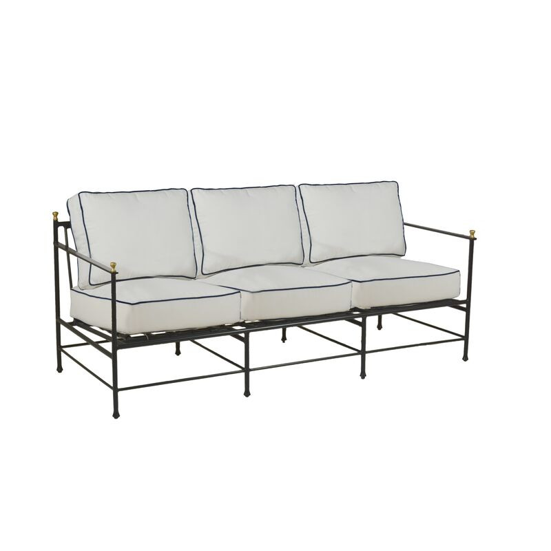 Frances Sofa, White/Black Welt | One Kings Lane