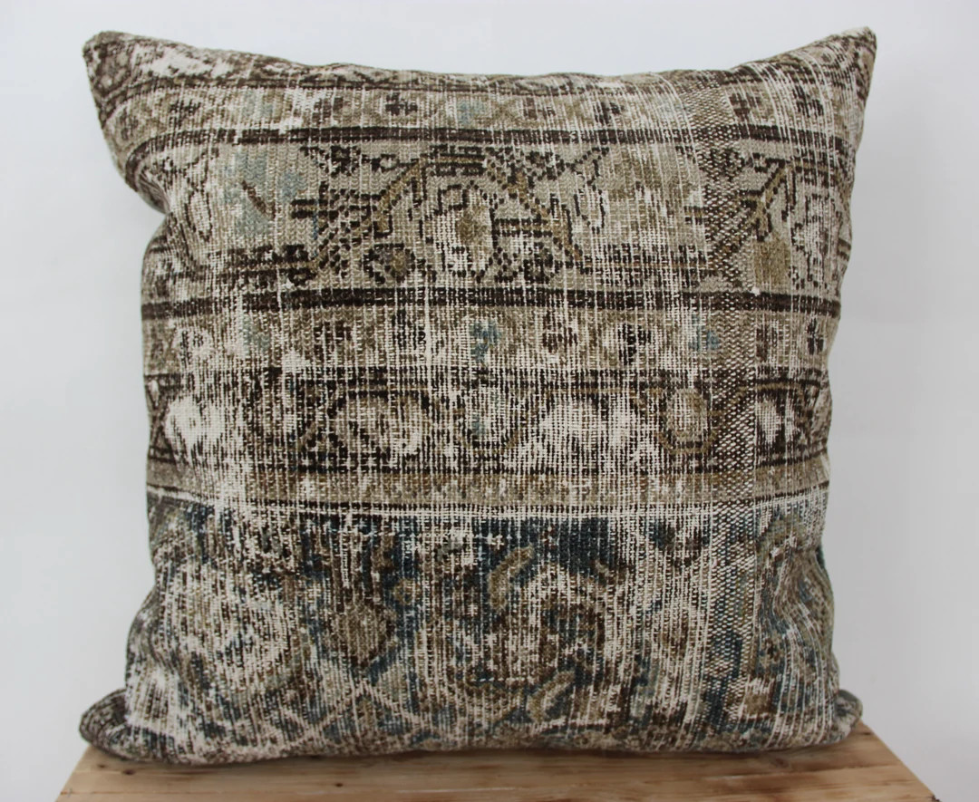 Persian Pillow Cover, 24” X 24” Decorative Pillow, Handmade Pillow, Couch Pillow, Boho Throw ... | Etsy (CAD)