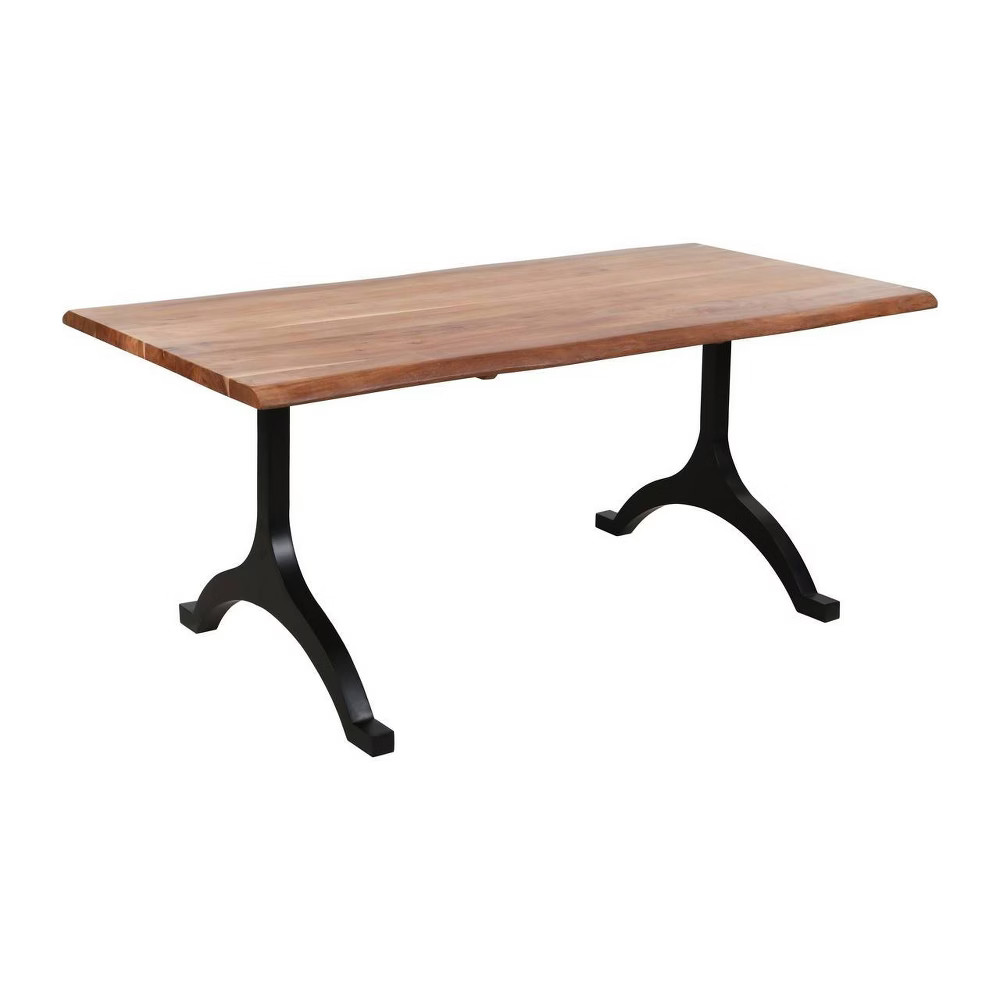 71"" Phoebe Live Edge Acacia Wood Dining Table Brown - Timbergirl | Target
