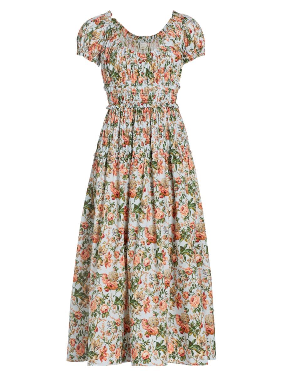 Leanne Floral Midi-Dress Dress | Saks Fifth Avenue