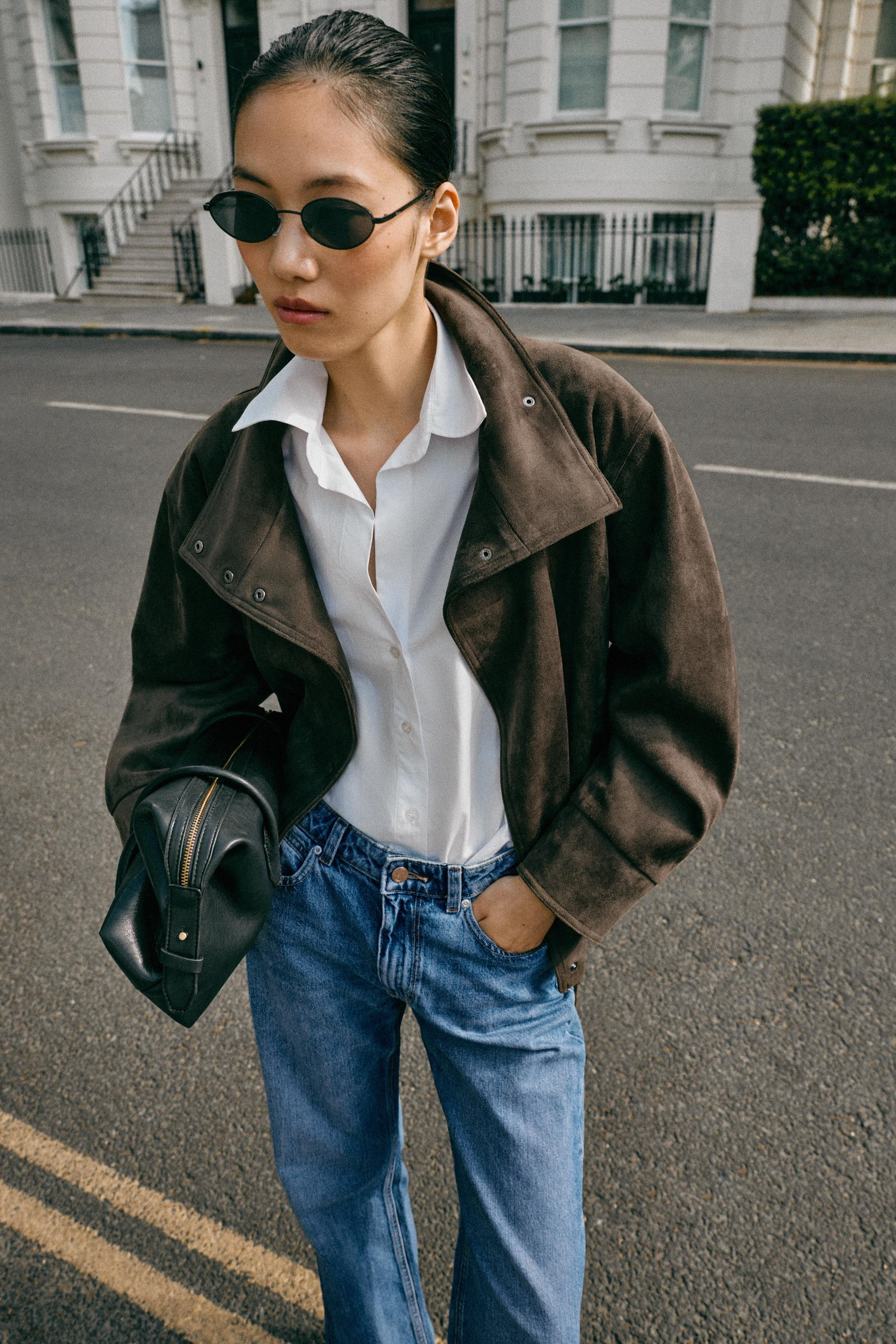BELTED FAUX SUEDE JACKET | Zara UK