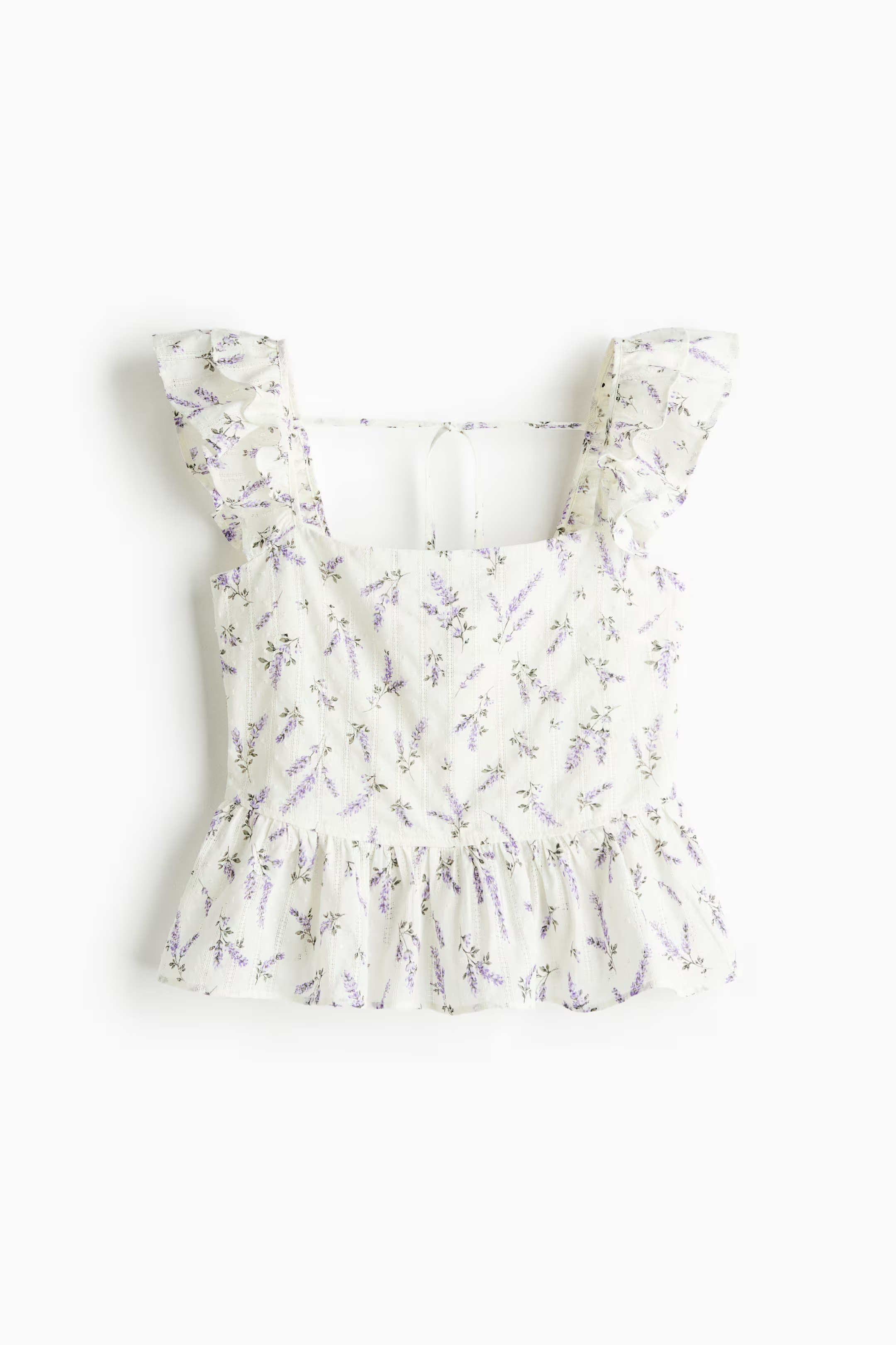 Tie-detail peplum blouse | H&M (UK, MY, IN, SG, PH, TW, HK)
