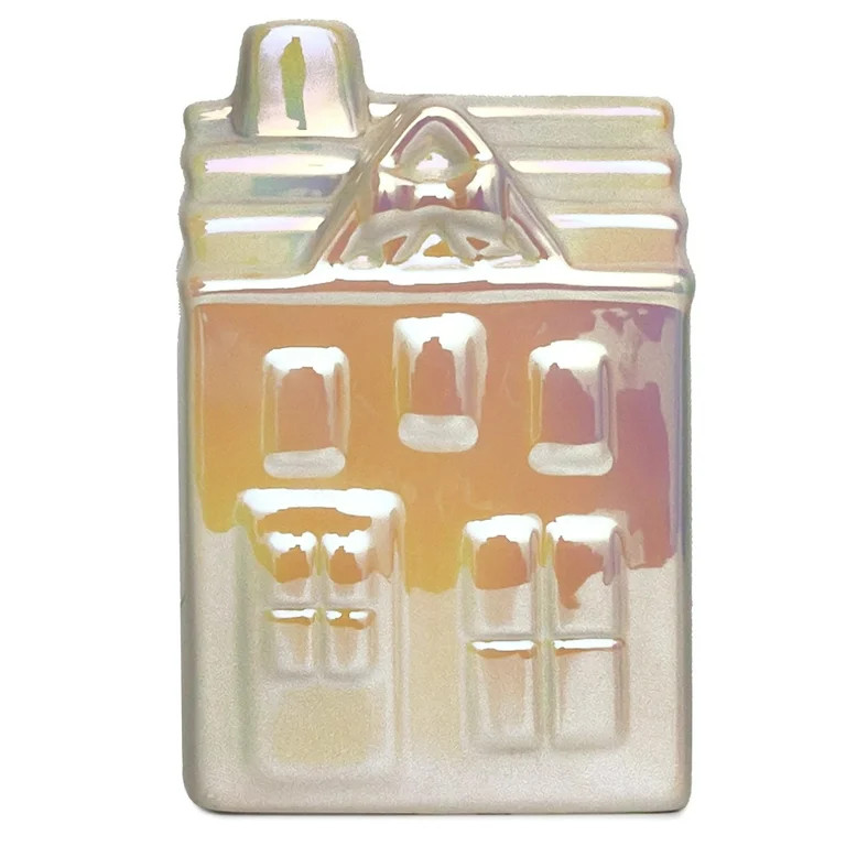 Holiday Time Tall Ceramic Iridescent House - Walmart.com | Walmart (US)