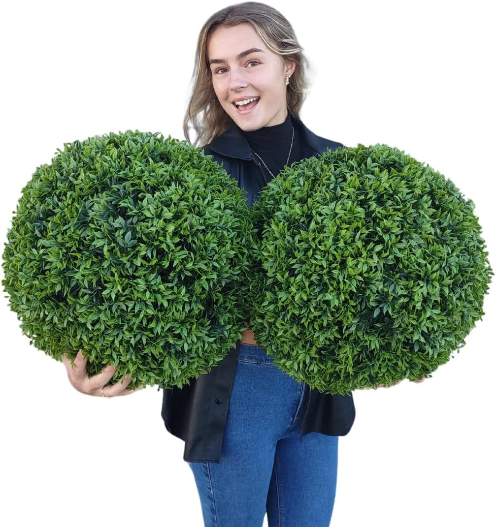 365 Curb Appeal Set of 2 Large Topiary Balls (Better Than a Boxwood) | Amazon (US)