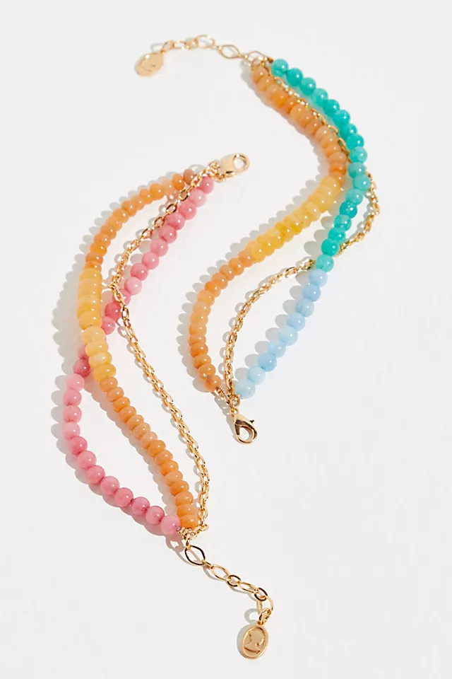 Tonal Rainbow Anklet | Free People (Global - UK&FR Excluded)