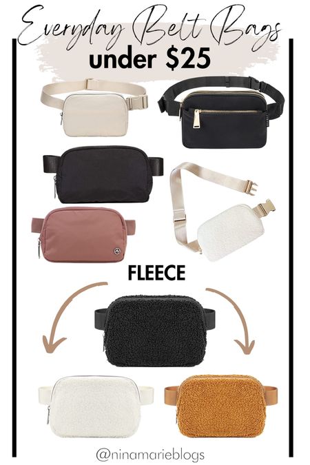 Everyday belts bags under $25

#beltbags
#gifts
#holidaygifts
#giftsforher
#everydaybeltbag
#fleecebeltbag
#holiday
#amazon

#LTKHoliday #LTKunder50 #LTKCyberweek