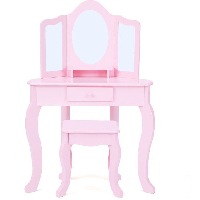 Fantasy Fields by Teamson Kids - Little Lady Alessandra Medium Corner Play Vanity, Pink | Maisonette