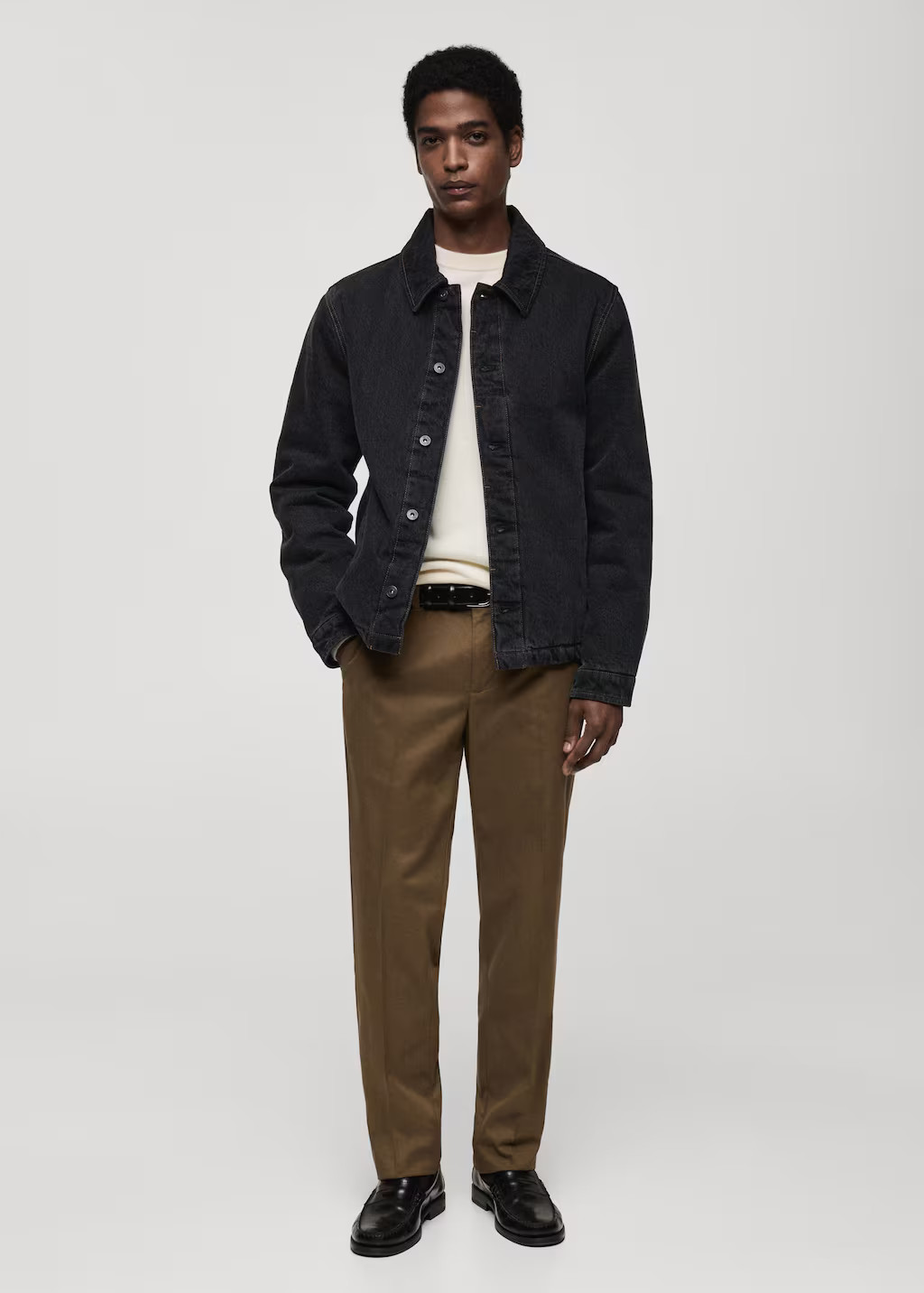 Dark-wash denim jacket open grey - Man - M - MANGO MAN | MANGO (UK)