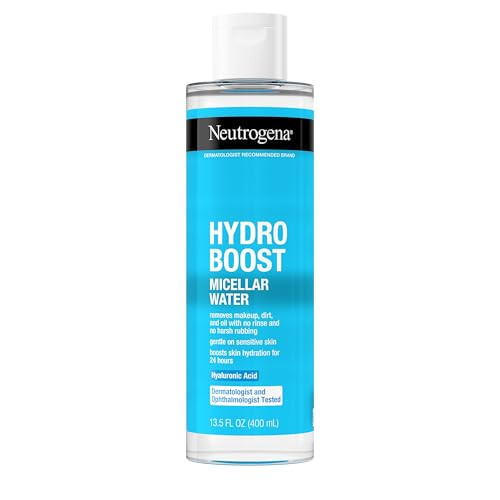 Neutrogena Hydro Boost Micellar Water with Hyaluronic Acid, Micellar Cleansing Water for Sensitive Skin, Removes Makeup, Dirt & Oil, Alcohol-Free, 13.5 fl oz | Amazon (US)
