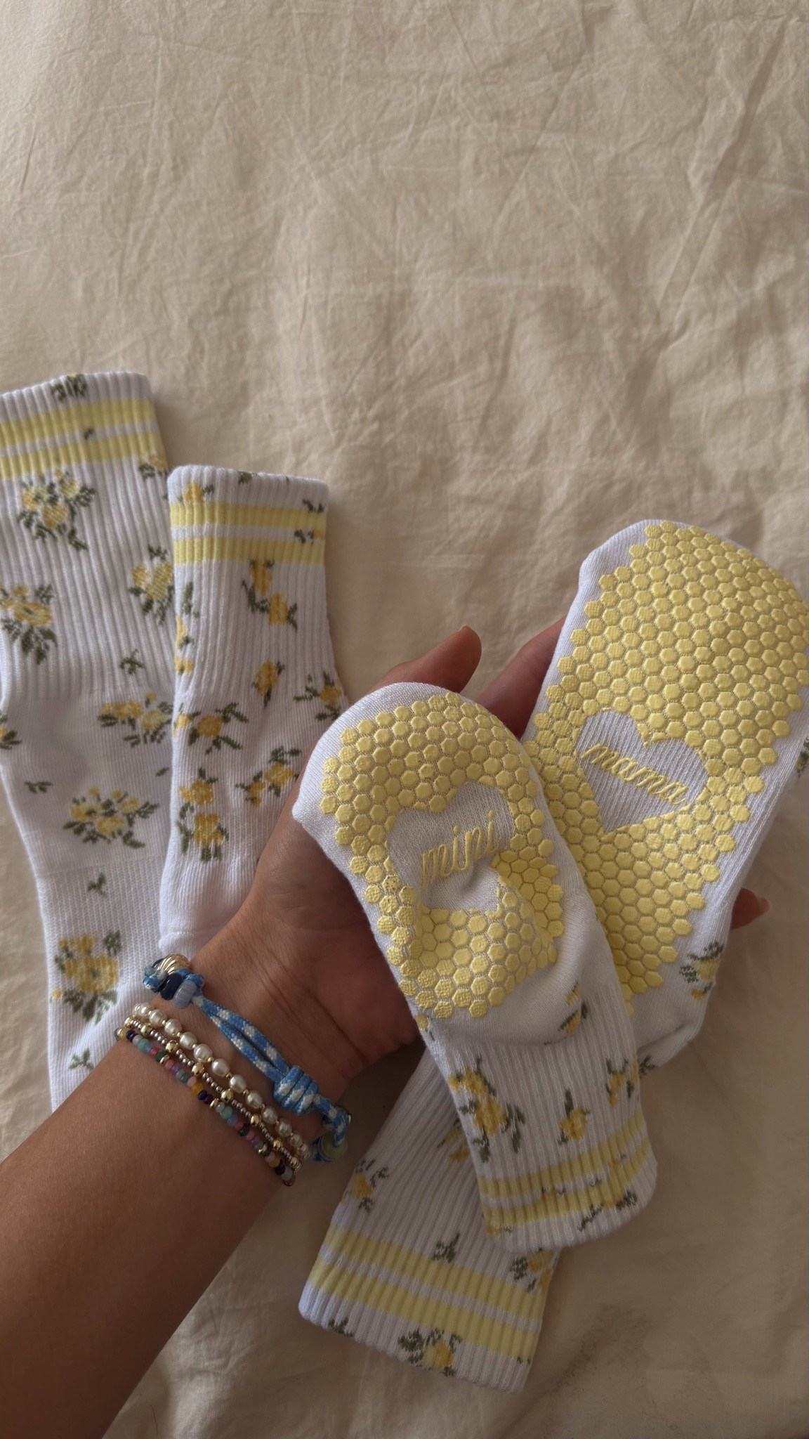 cutest mommy & me socks for Pilates & chasing around toddlers!🥰🌼