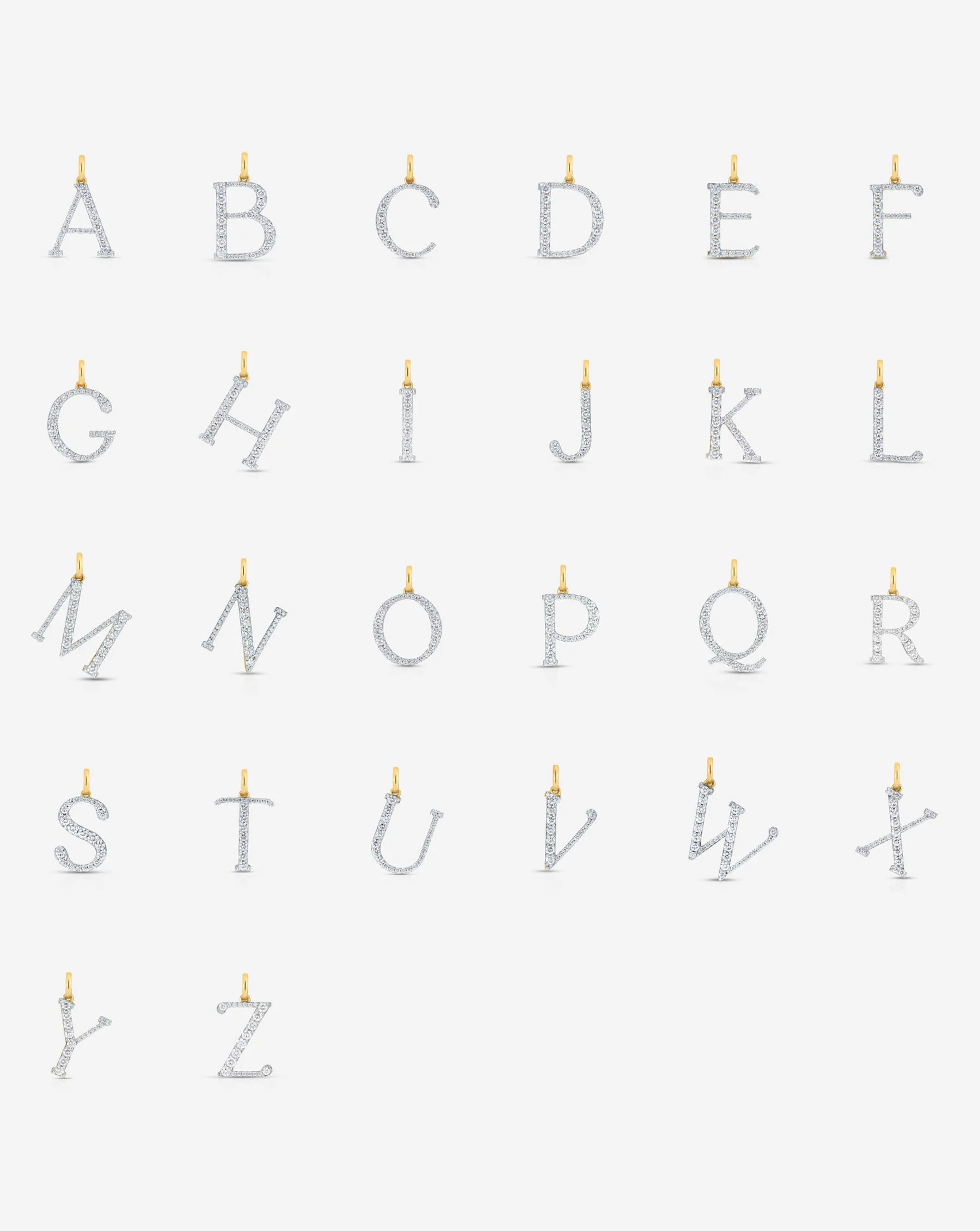 Large Diamond Initial Pendant | Ring Concierge
