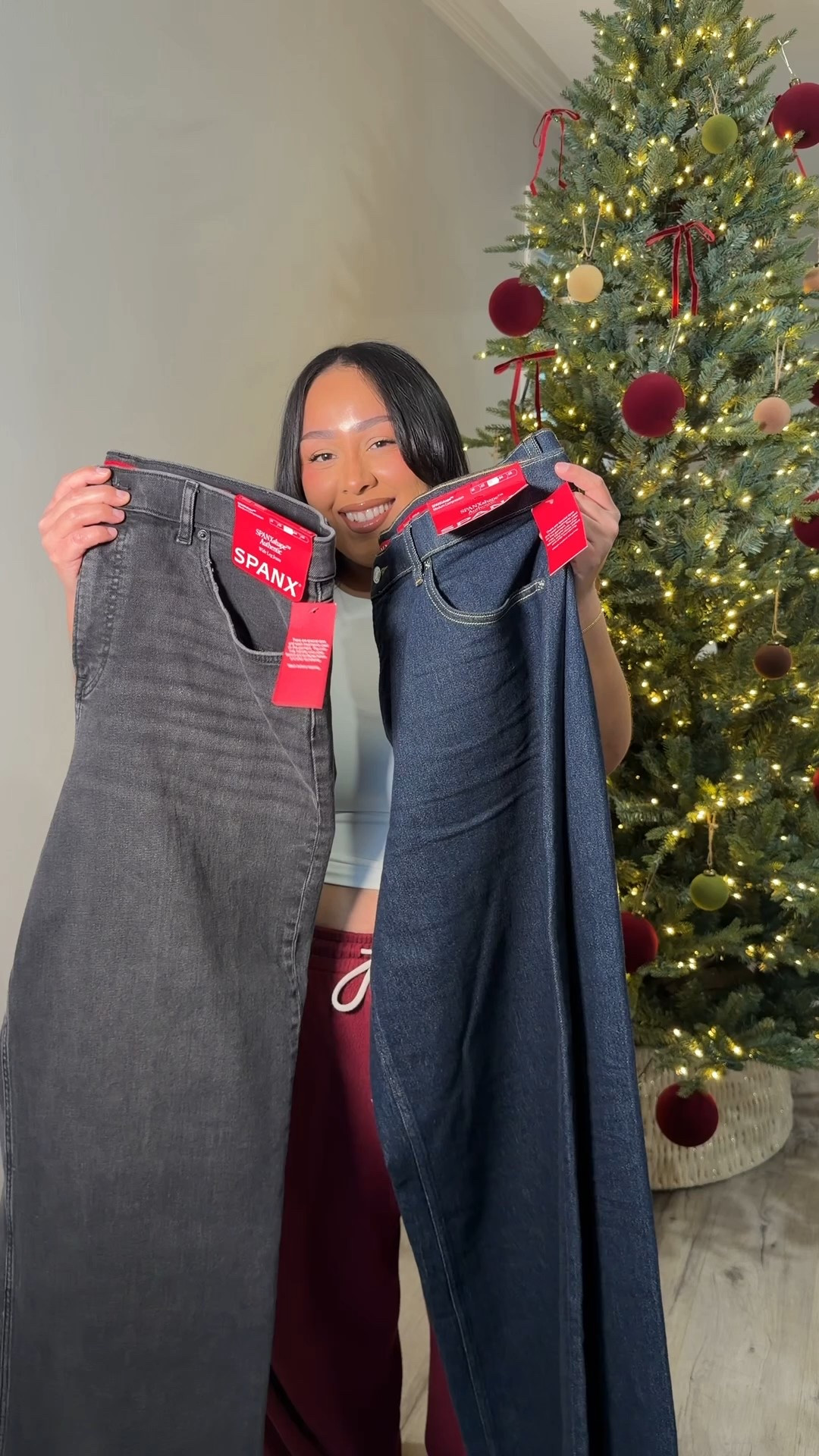 Spanx denim jeans! 
Tummy control, back smoothing and butt lifting jeans perfect for my girly pops with an apron belly like myself. 

Wearing size 1X in both styles 

#LTKSaleAlert #LTKmomlife #LTKPlusSize