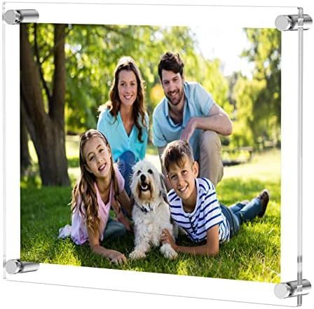 NIUBEE 11x14 Clear Acrylic Wall Mount Floating Frameless Picture Frame for Degree Certificate Pho... | Amazon (US)