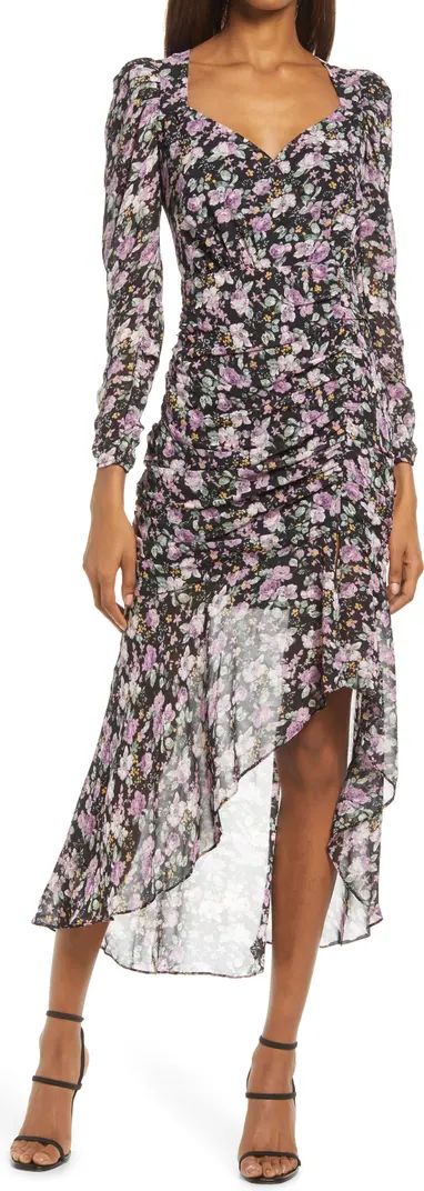 FLORET STUDIOS Floral Print Ruched Long Sleeve Dress | Nordstrom | Nordstrom