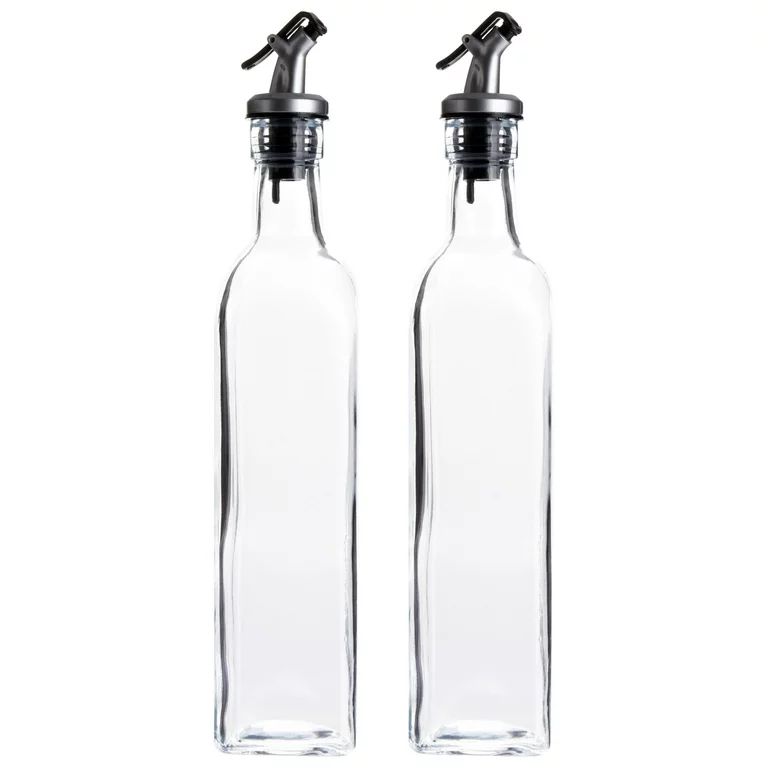 2-Pack Olive Oil and Vinegar Dispenser Set for Kitchen, Restaurant, Transparent Glass, Versatile ... | Walmart (US)