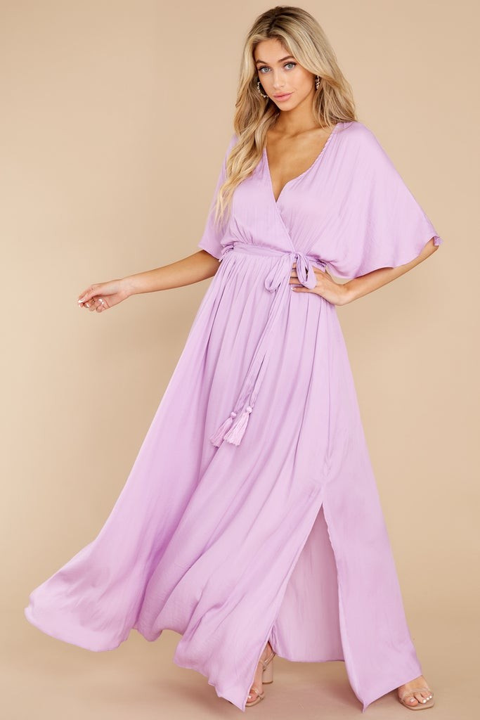 Cross My Heart Lavender Maxi Dress- Bump Friendly Spring  | Red Dress 