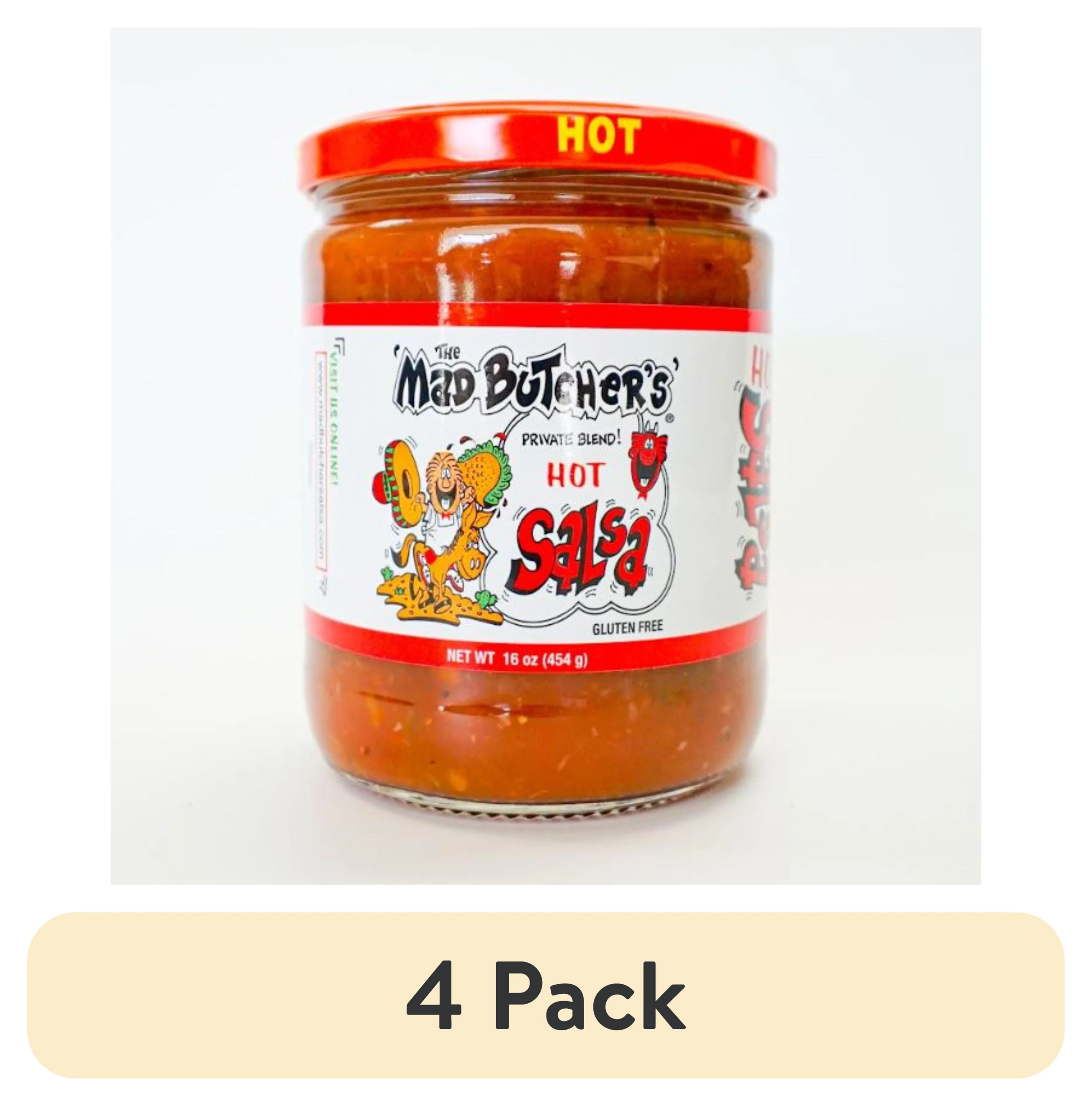 (4 pack) The Mad Butcher's Private Blend Hot Salsa, Gluten Free, Shelf-Stable, 16 oz Jar | Walmart (US)