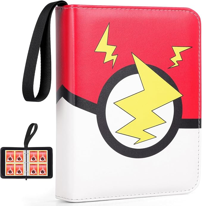 Card Binder 4-Pocket, Trading Card Collector with 50 Removable Sleeves, 400 Cards Pocket Portable... | Amazon (US)