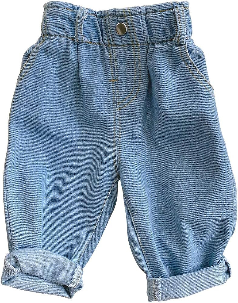 famuka Baby Soft Jeans Unisex Boy Girl Casual Pants Little Kids Long Trousers | Amazon (US)