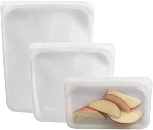 Stasher Reusable Silicone Food Bag, Sandwich Bag, Snack Bag and 1/2 Gallon Bag, Sous Vide Bag, St... | Amazon (US)
