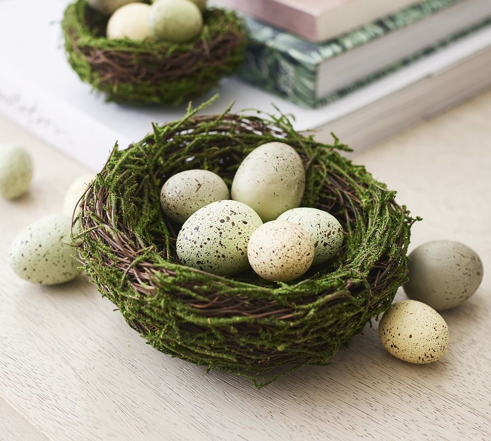 Handcrafted Moss Nests and Faux Eggs | Pottery Barn (US)