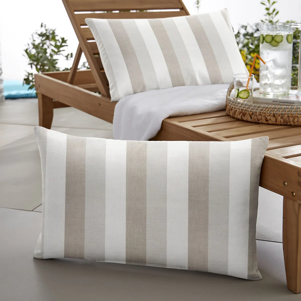 New Sunbrella 2023 Sunbrella\u00ae Lumbar Rectangular Indoor/Outdoor Pillow Cover & Insert (Set o... | Wayfair North America