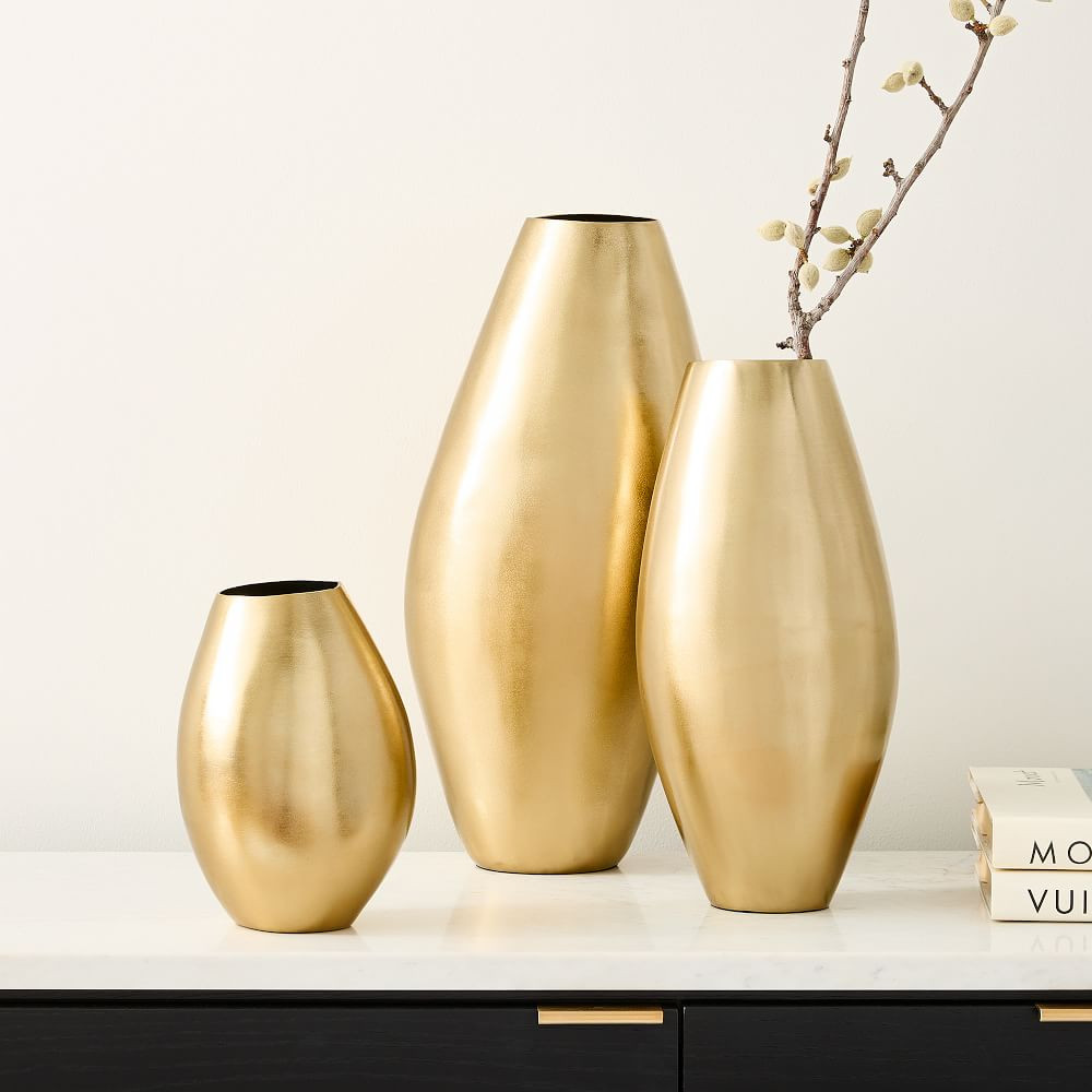 Organic Metal Vases | West Elm (US)