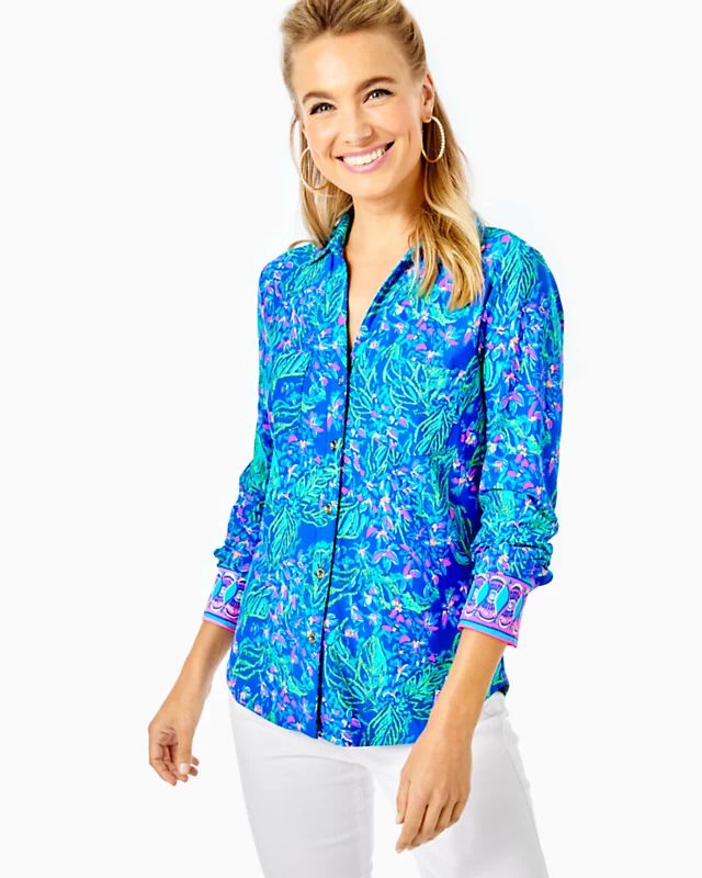 UPF 50+ ChillyLilly Marlena Button Down Top | Lilly Pulitzer