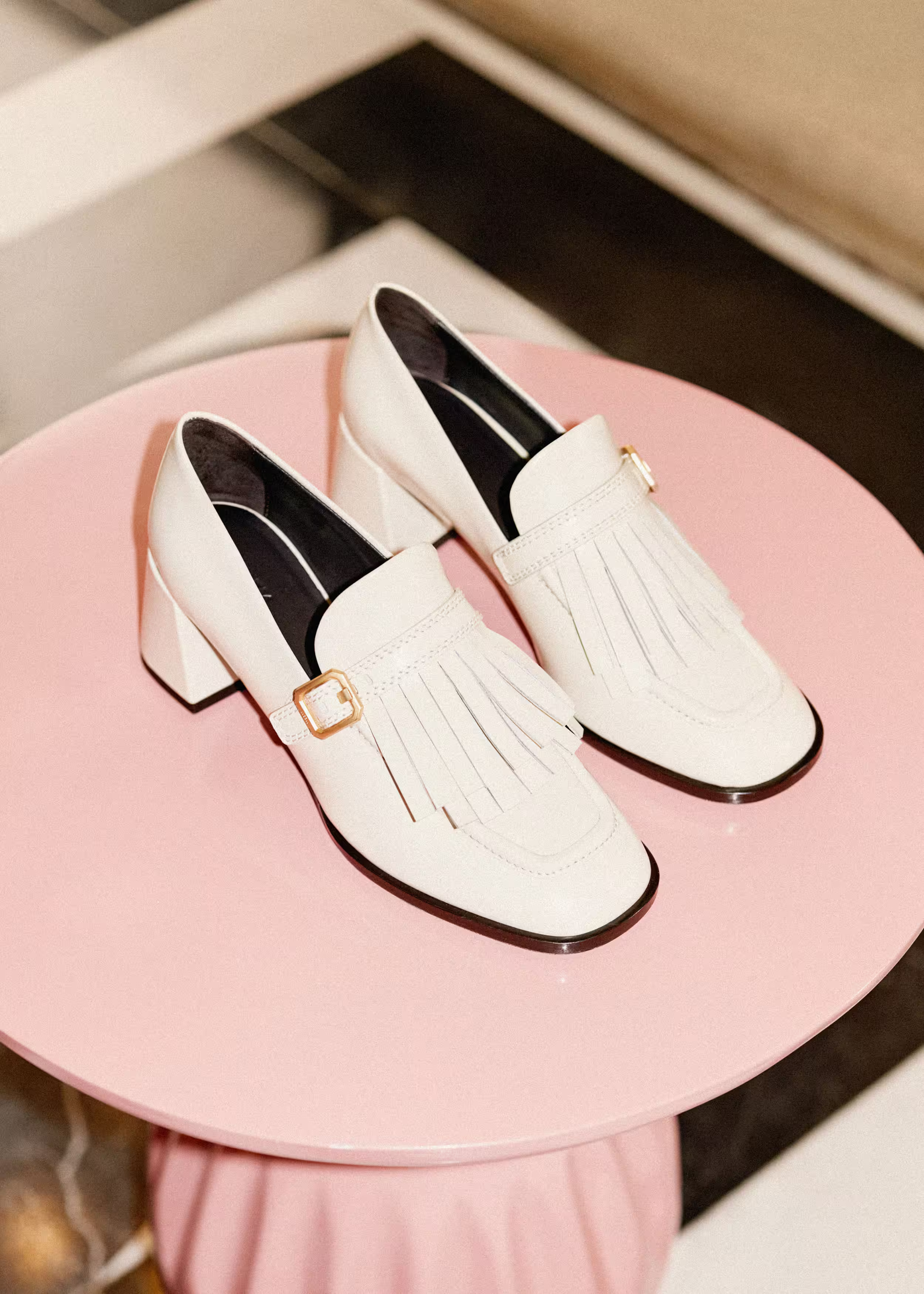 Block Heel Loafer Italian Leather | ME+EM Global (Excluding US)