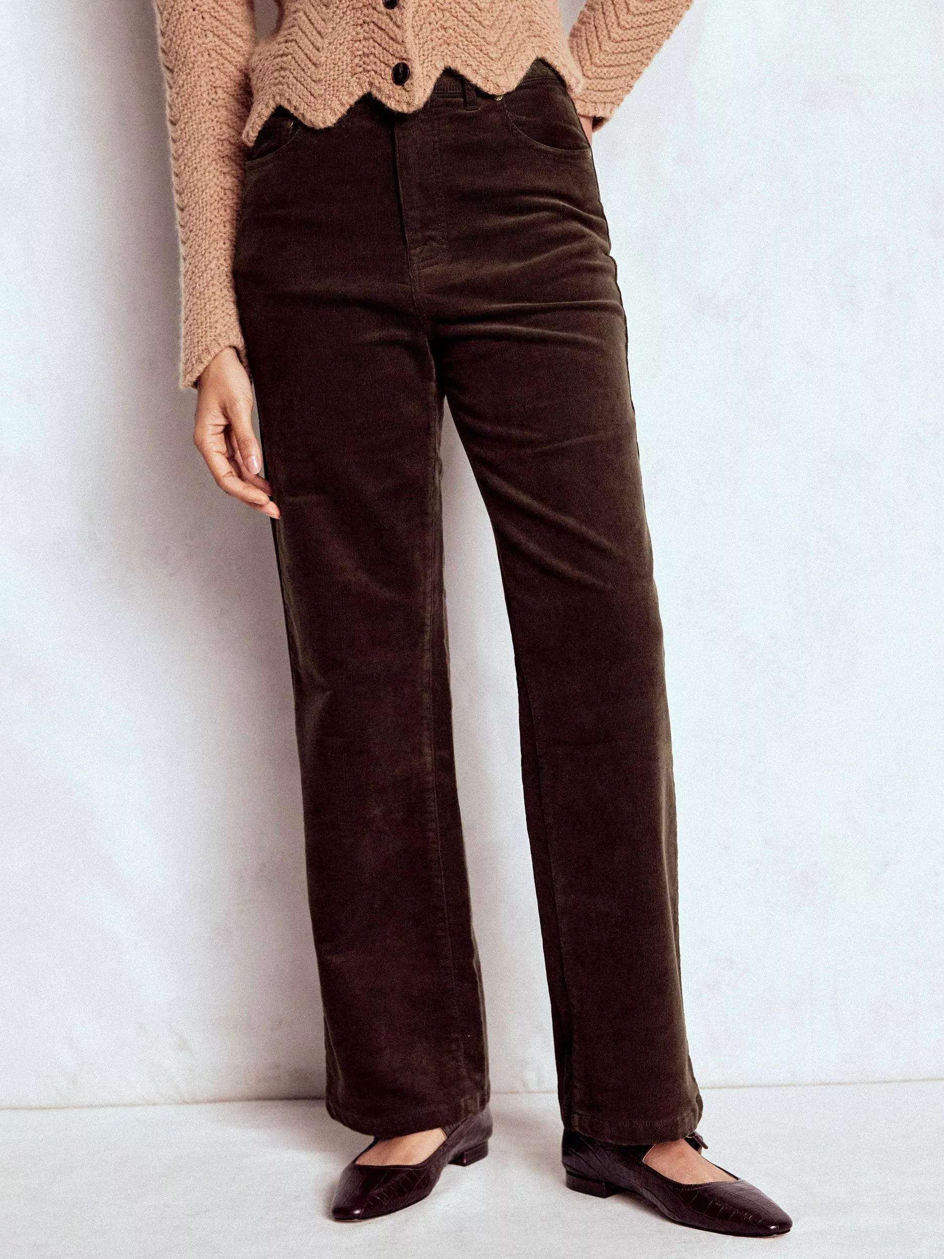Boden Column Corduroy Jeans, Espresso | John Lewis (UK)