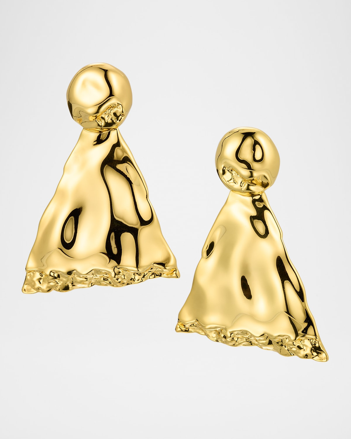 Brut Gold Triangle Post Earrings | Neiman Marcus
