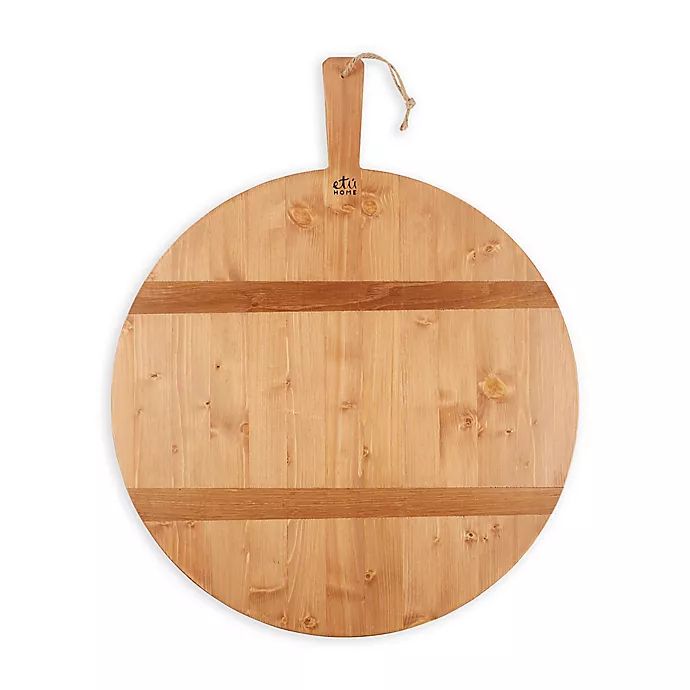 etuHOME® 28-Inch Round Reclaimed Wood Charcuterie Board | Bed Bath & Beyond