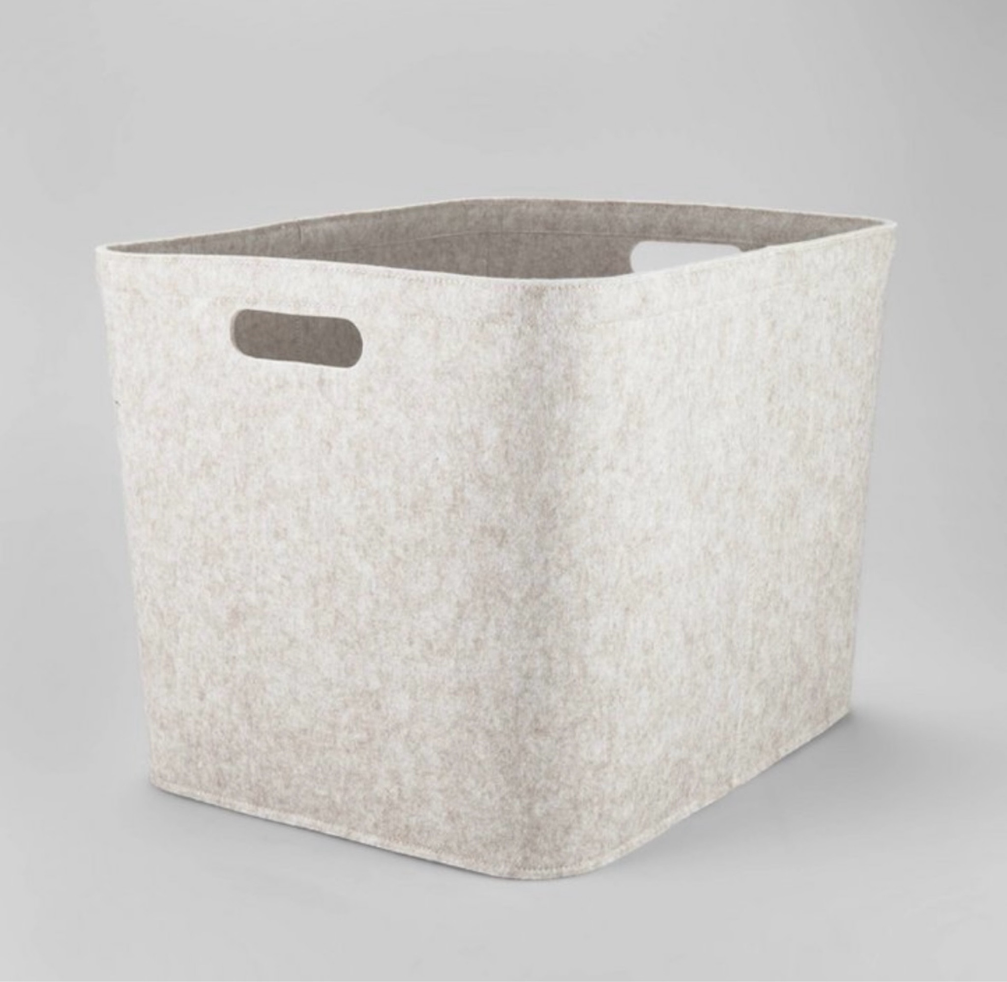 14 x 15 large felt basket with stiching 