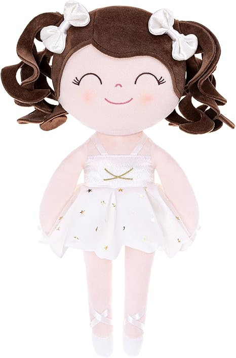 Gloveleya Baby Dolls Soft Snuggly Curly Hair Ballerina Doll First Baby Girl Gifts Plush Ballet Do... | Amazon (US)