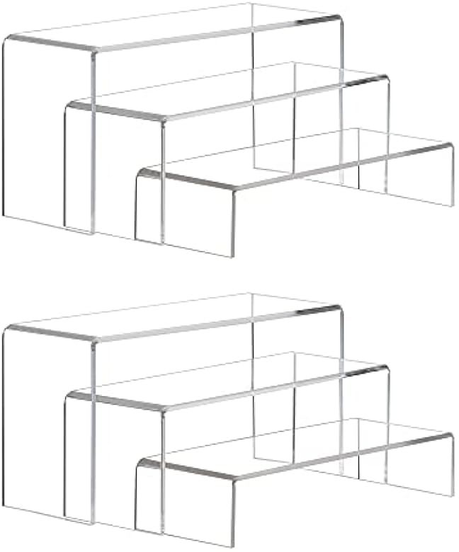 Amazon.com: ihomecooker 6 Pc Clear Acrylic Display Risers Showcase for Shoe Risers Retail Stand C... | Amazon (US)