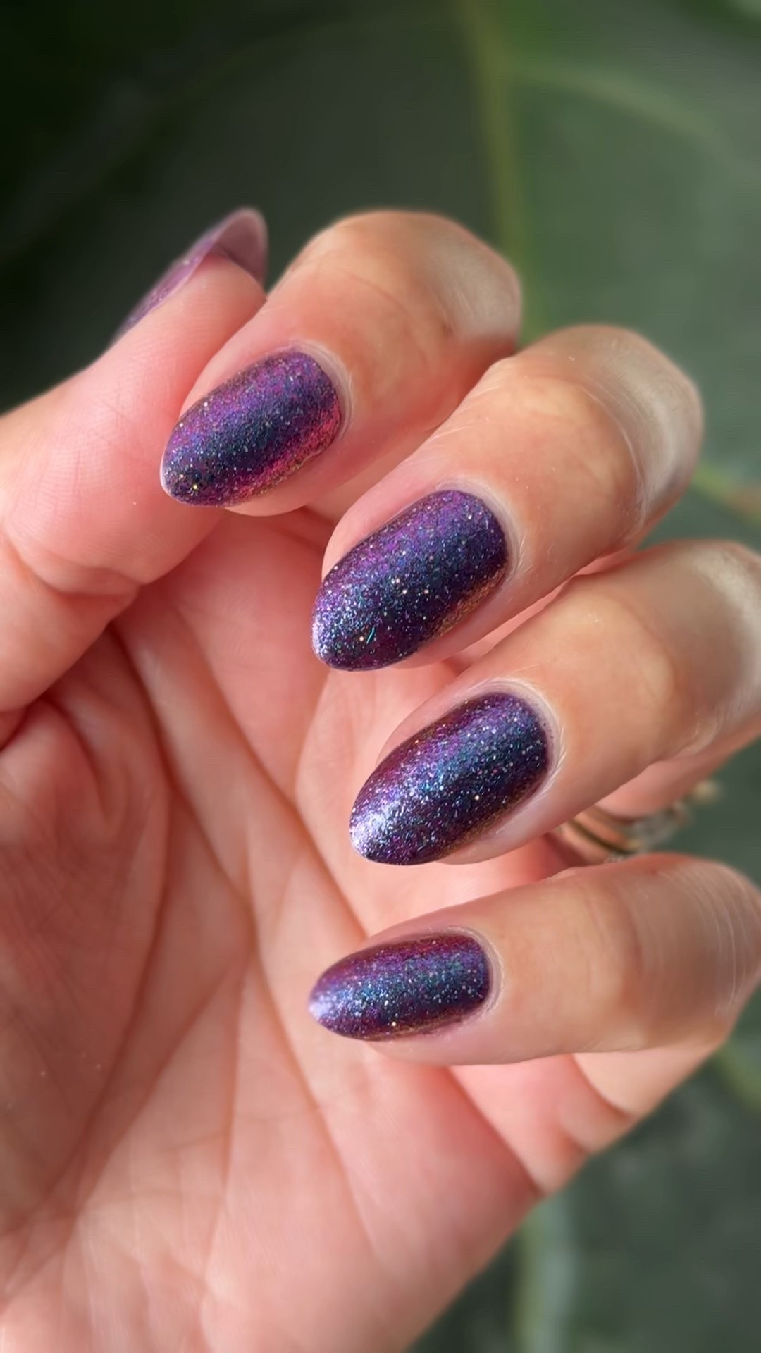 Is it green, is it purple? It is described as a silver-blue duochrome but looks purple, green and blue depend on lighting. The shift is incredible! You can wear it solo but it truly stands out with dark color a base.

Use code: SALE25 to save during the O&J Cyber Sale 

#LTKCyberWeek #LTKBeauty #LTKHoliday