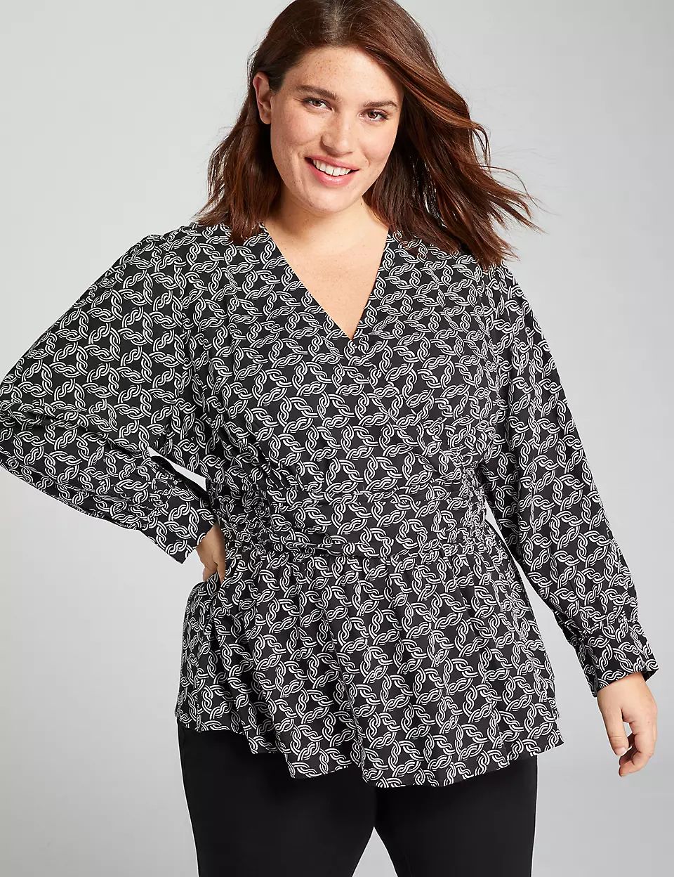 Banded-Waist Crossover Top | Lane Bryant (US)
