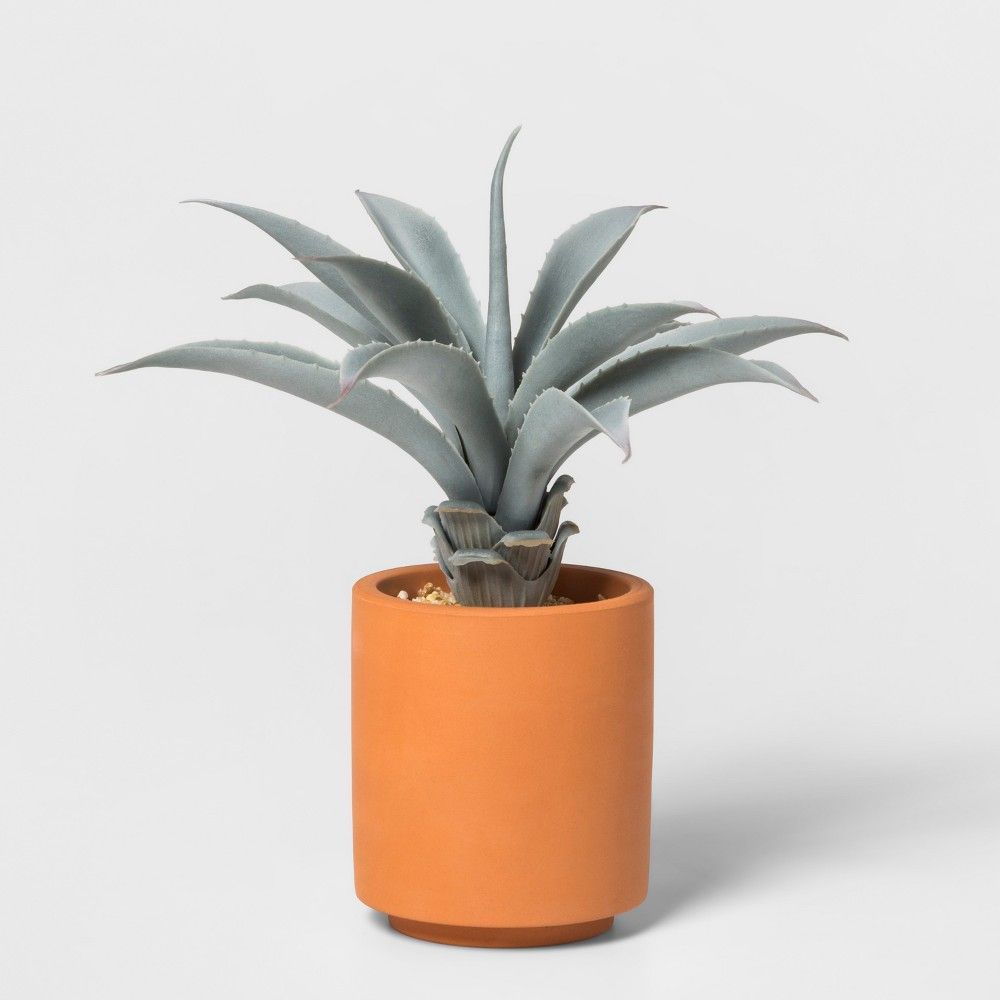 9"" x 6"" Artificial Aloe Plant In Terra Cotta Pot Green - Project 62 | Target