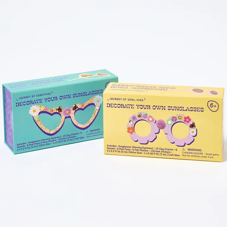 Decorate Your Own Flower Sunglasses Kit - DIY Kids' Craft Set - Kids Ages 5+, (Hardcover) - ... | Walmart (US)